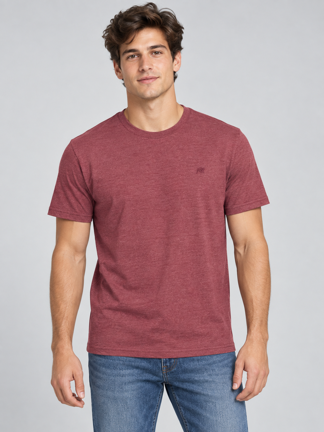 Camiseta Básica Para Hombre Aero Guys Ss Tees Pomegranate 4240