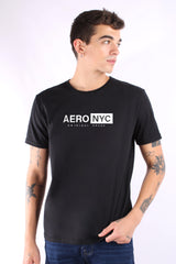 Camiseta Para Hombre Aero Level 2 Graphic Tees Dark Black 2637