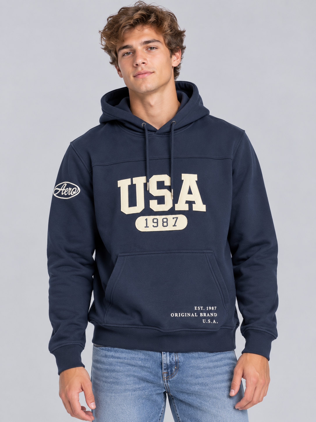 Buzo Para Hombre Aero Guys Fleece Other Cadet Navy 3670
