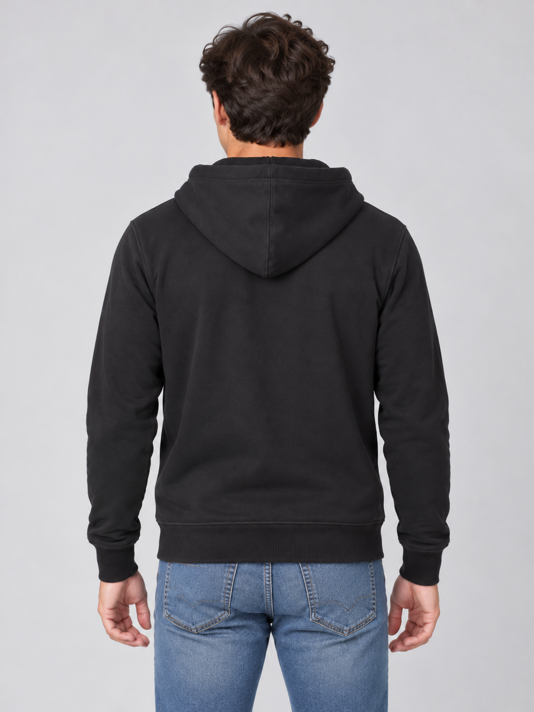 Buzo Para Hombre Aero Guys Full Zip Hoodies Dark Black 5018