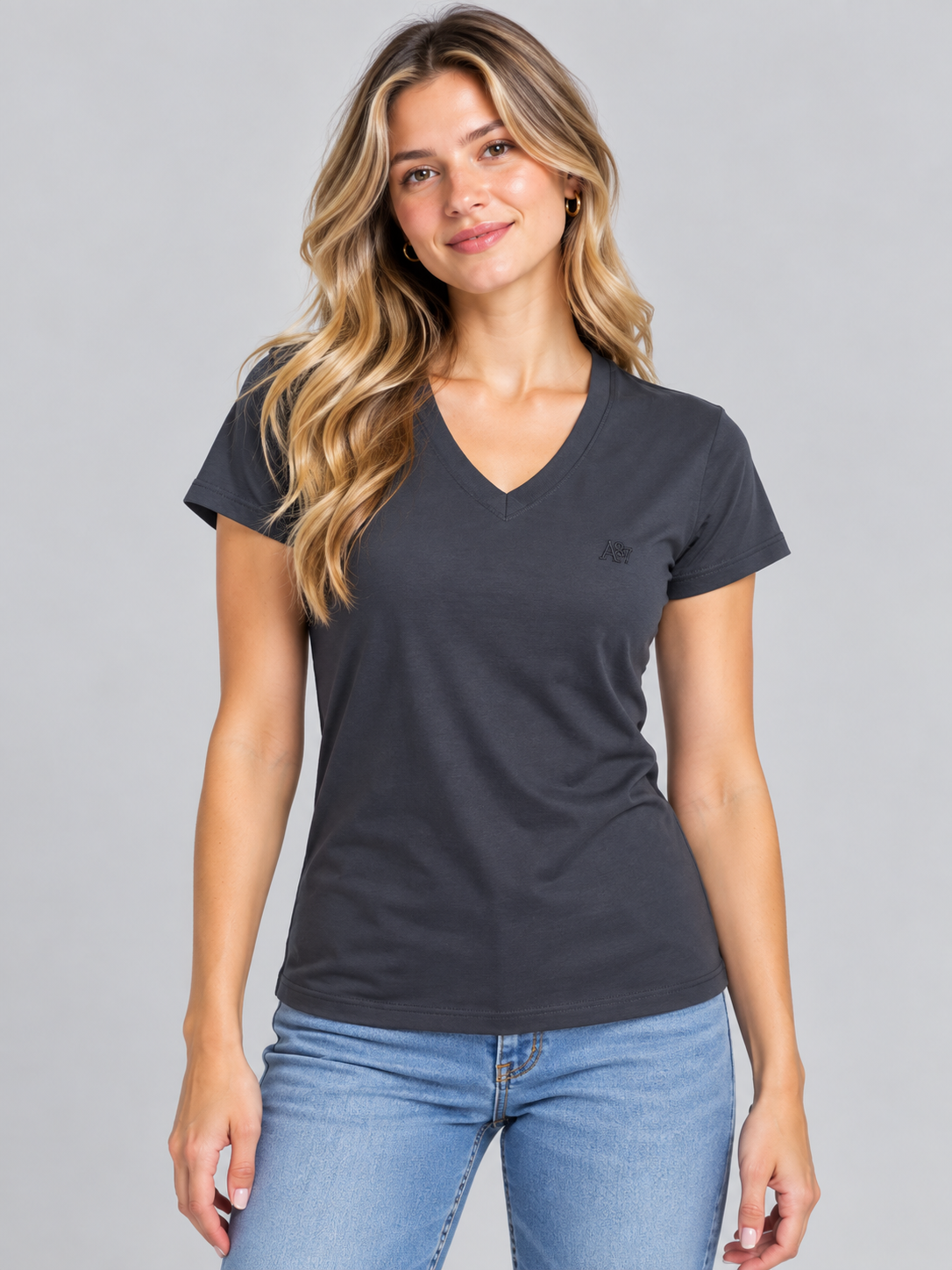 Camiseta Para Mujer  Aero Girls Solid Ss Drak Black 6505