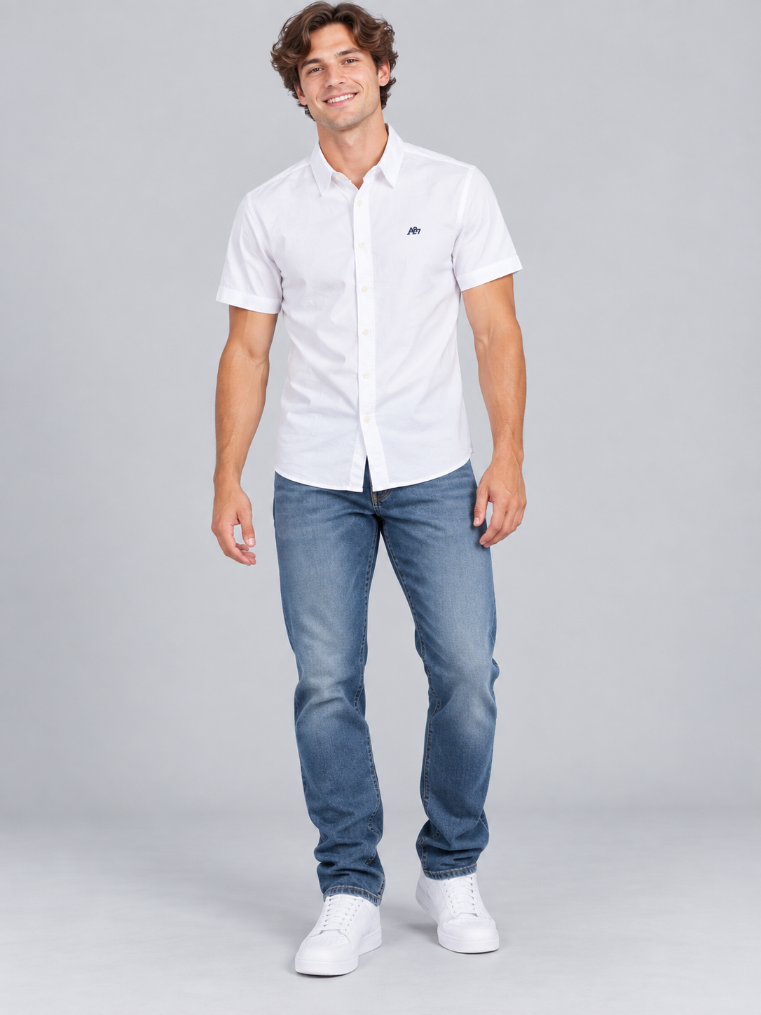 Camisa Para Hombre Aero Guys Ss Woven Shirts Bleach 1440