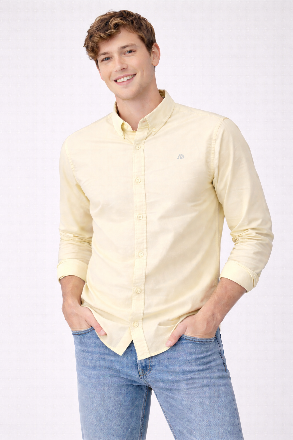 Camisa Para Hombre Aero Guys LS Woven SHirts Tofu 1546