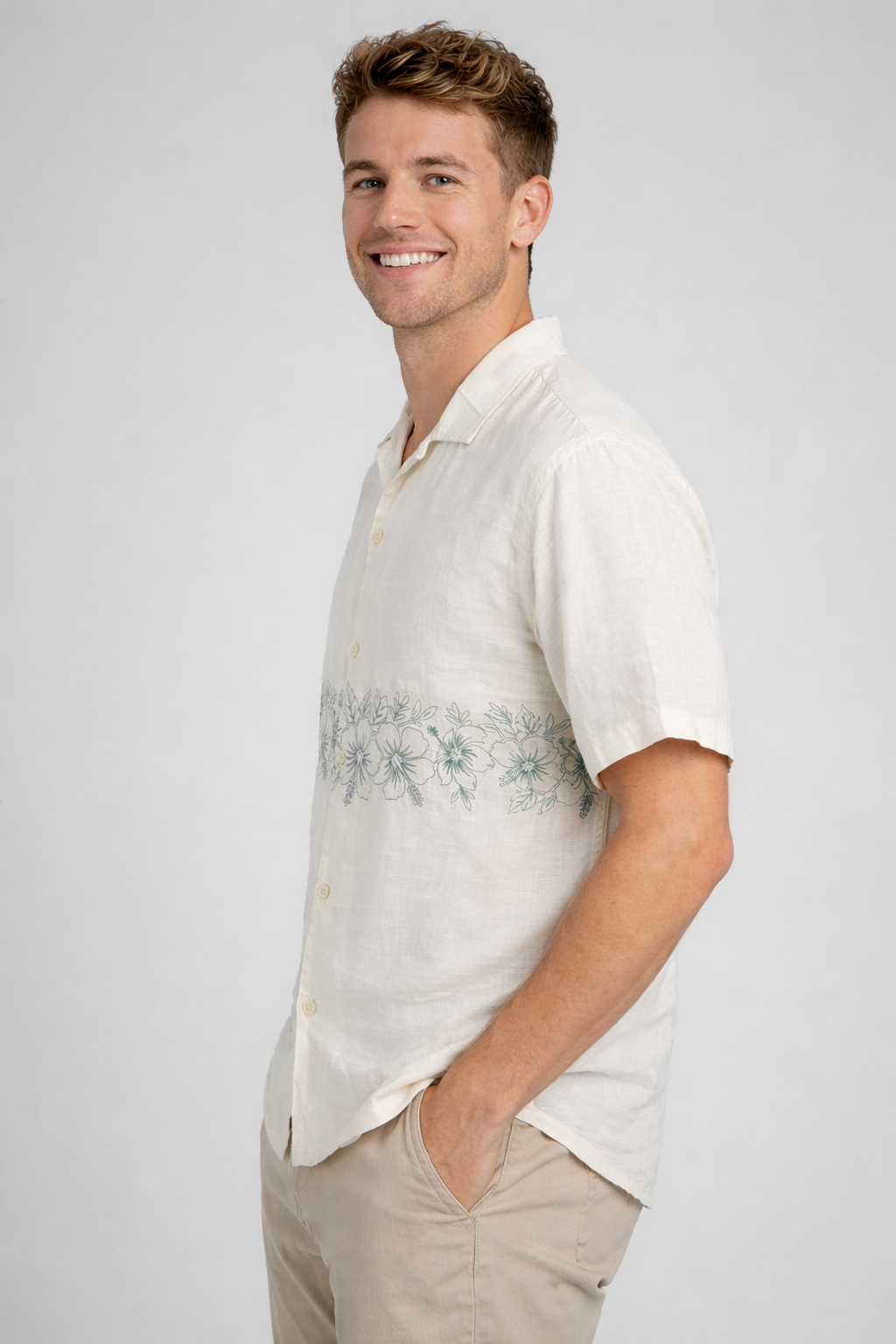 Camisa Para Hombre Aero Guys SS Woven SHirts Tofu 7537