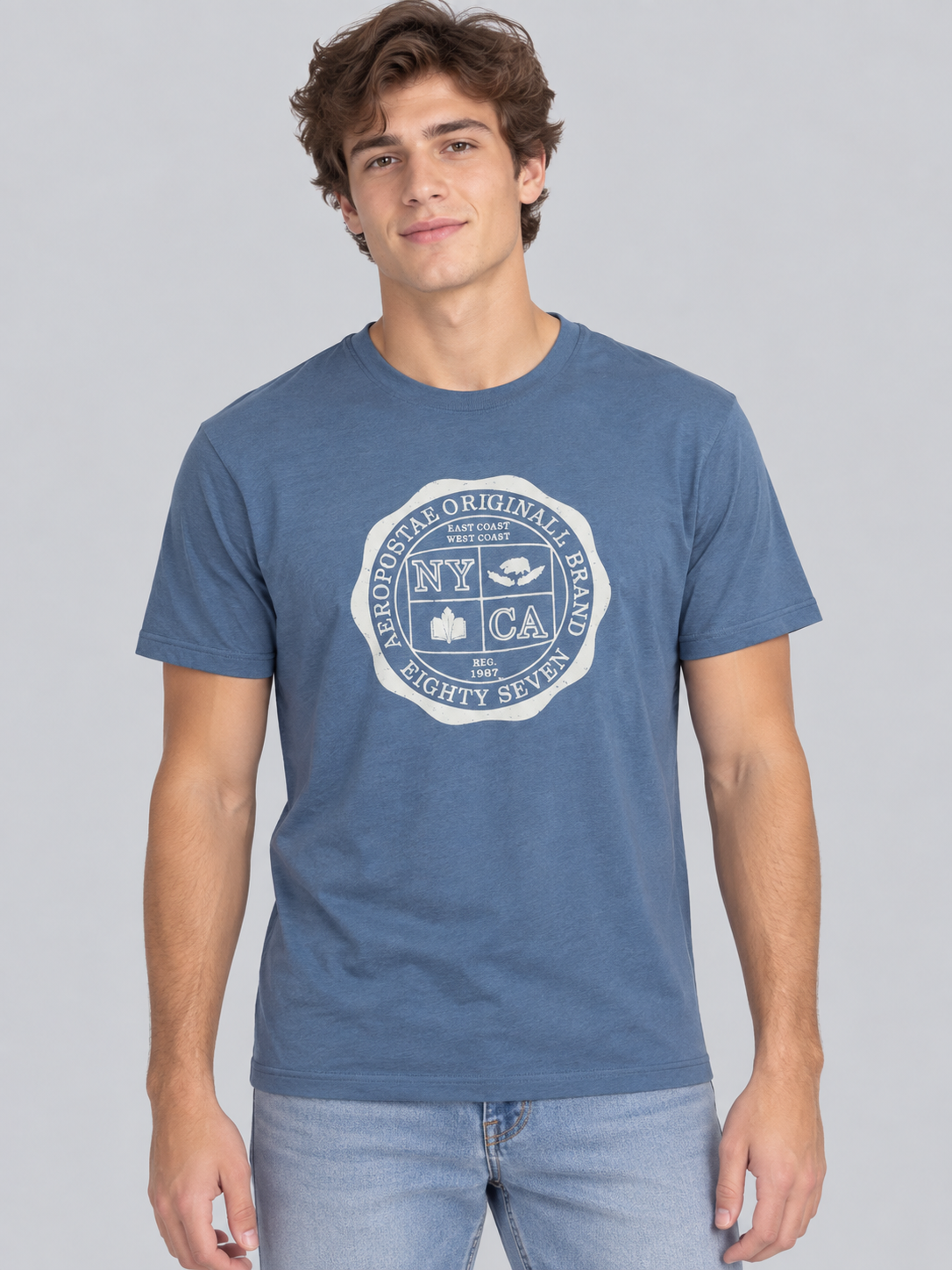 Camiseta Para Hombre  Aero Level 2 Graphic Tees Celestial 6203