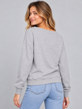 Buzo Para Mujer  Aero Girls Fleece Crew Light Heather Grey 2439