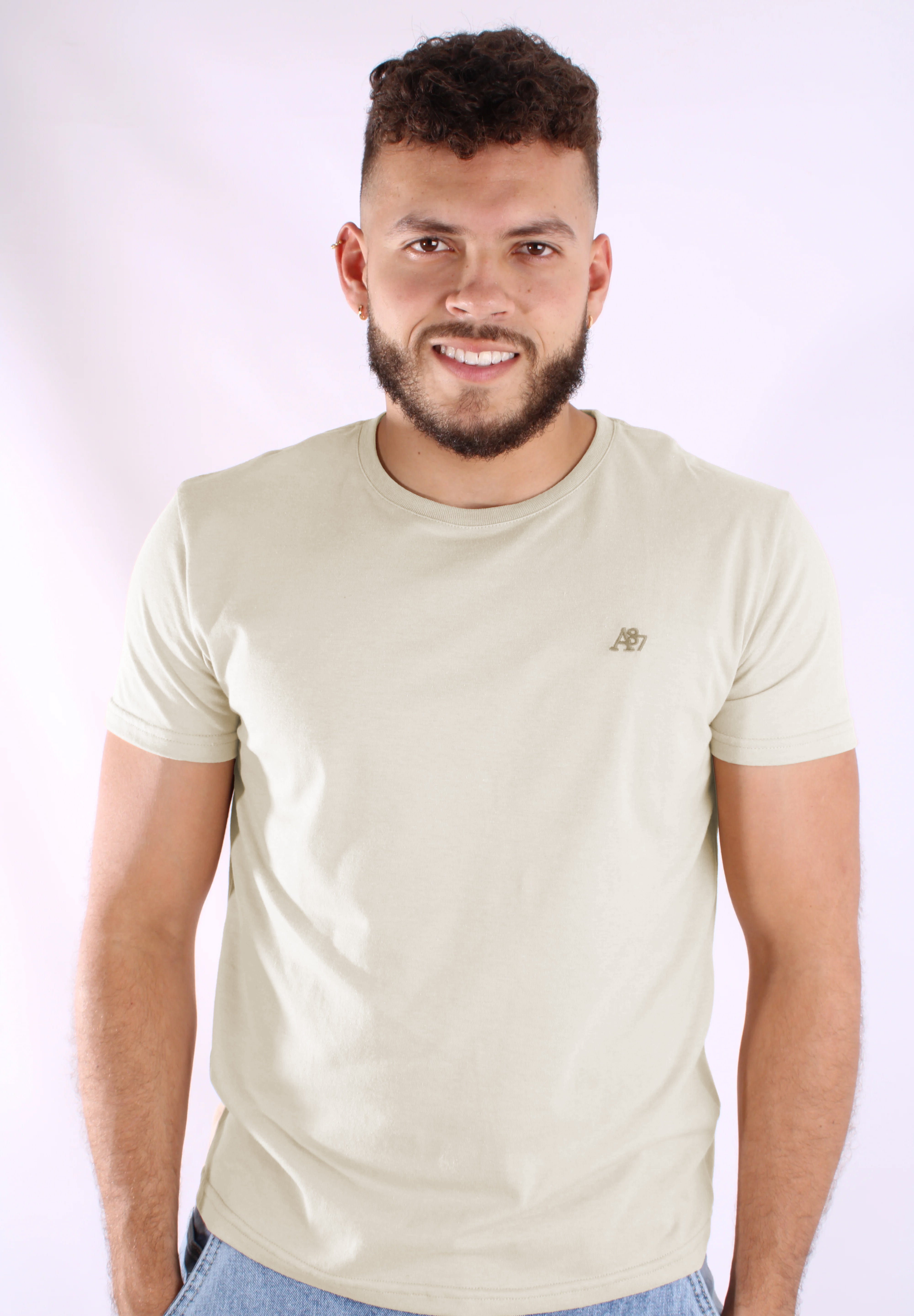 Camiseta Básica Para Hombre Aero Guys SS Tees Egret 4240