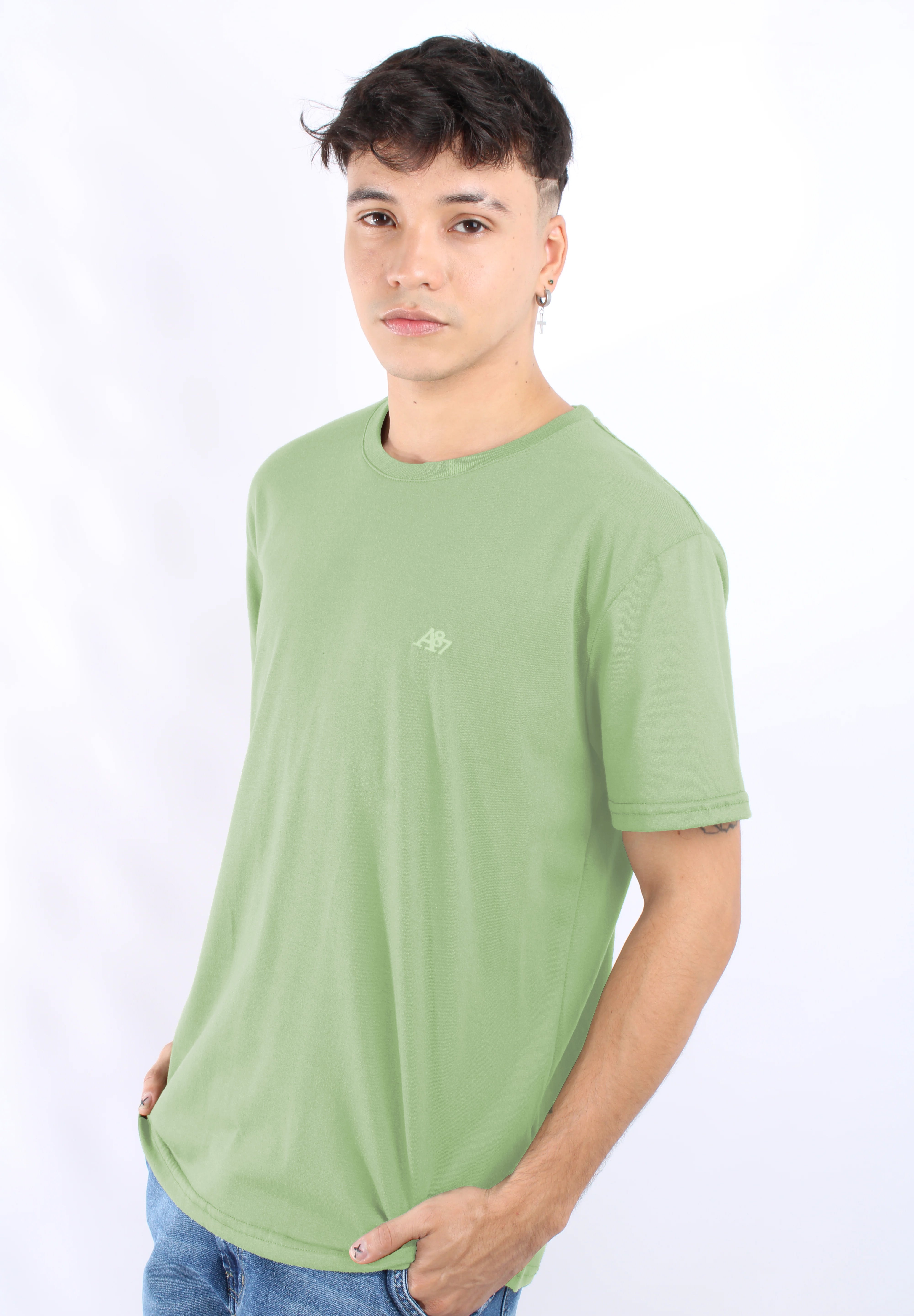 Camiseta Básica Para Hombre Aero Guys SS Tees Green Turquoise 4240