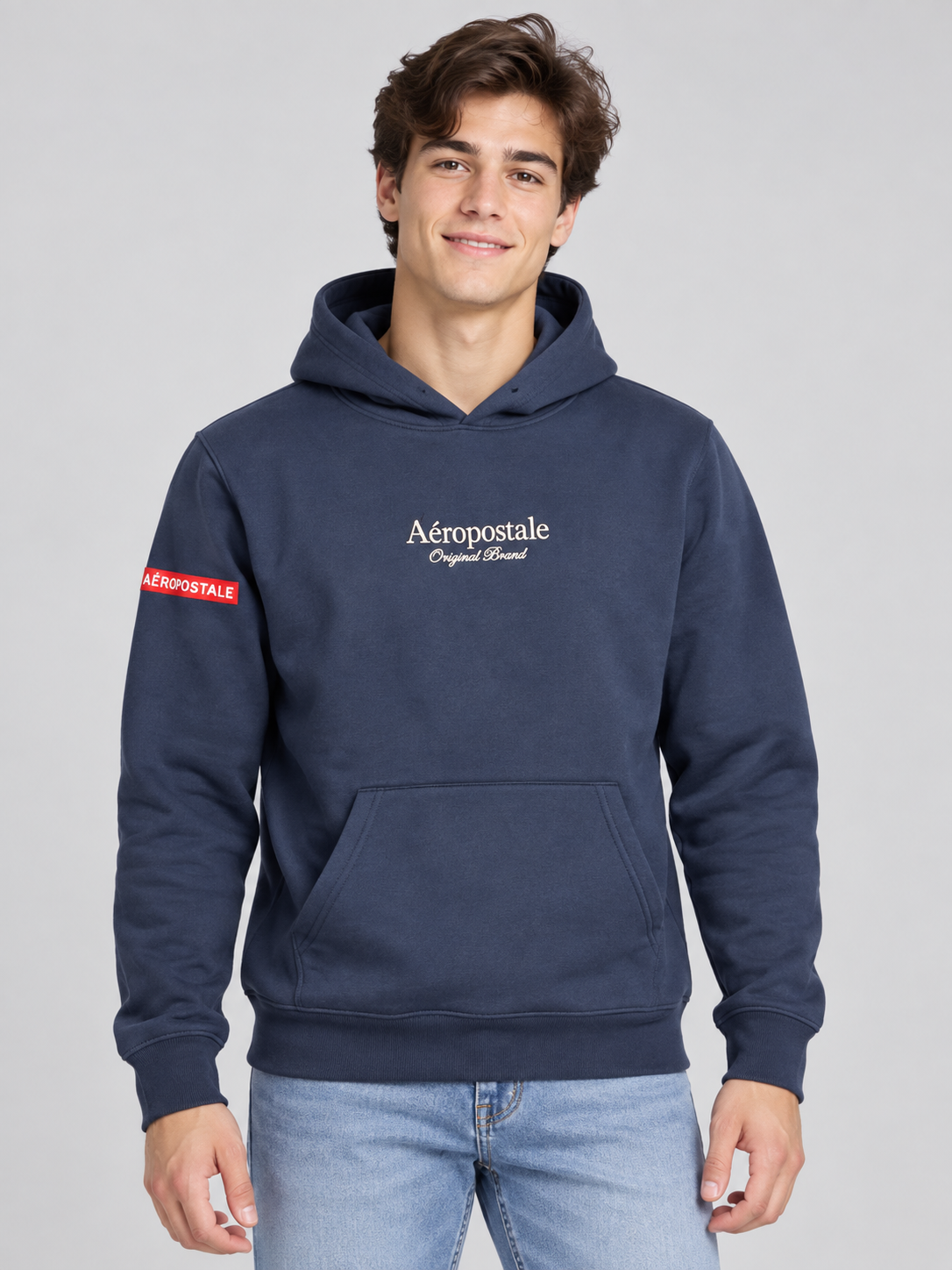 Buzo Para Hombre Aero Guys Popover Hoodies Cadet Navy 3833