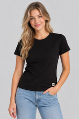 Camiseta Basica Para Mujer Aero Girls Fashion SS Dark Black 1602 100% Algodón