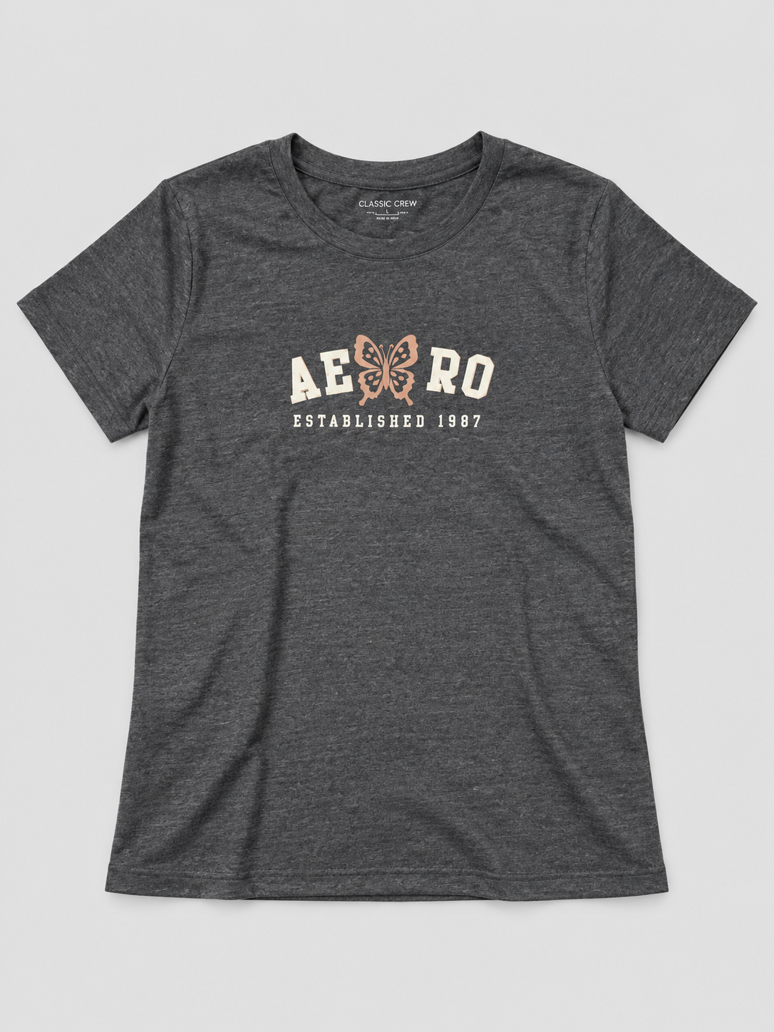 Camiseta Para Mujer Aero Graphic Level 2 Charcoal Heather Grey 7351