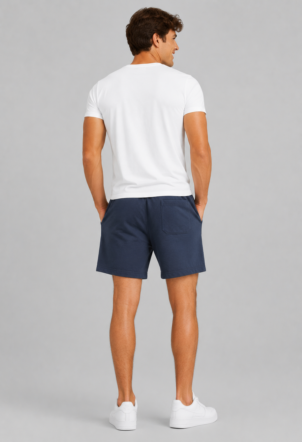 Bermuda Para Hombre Aero Guys Fleece Shorts Cadet Navy 4702