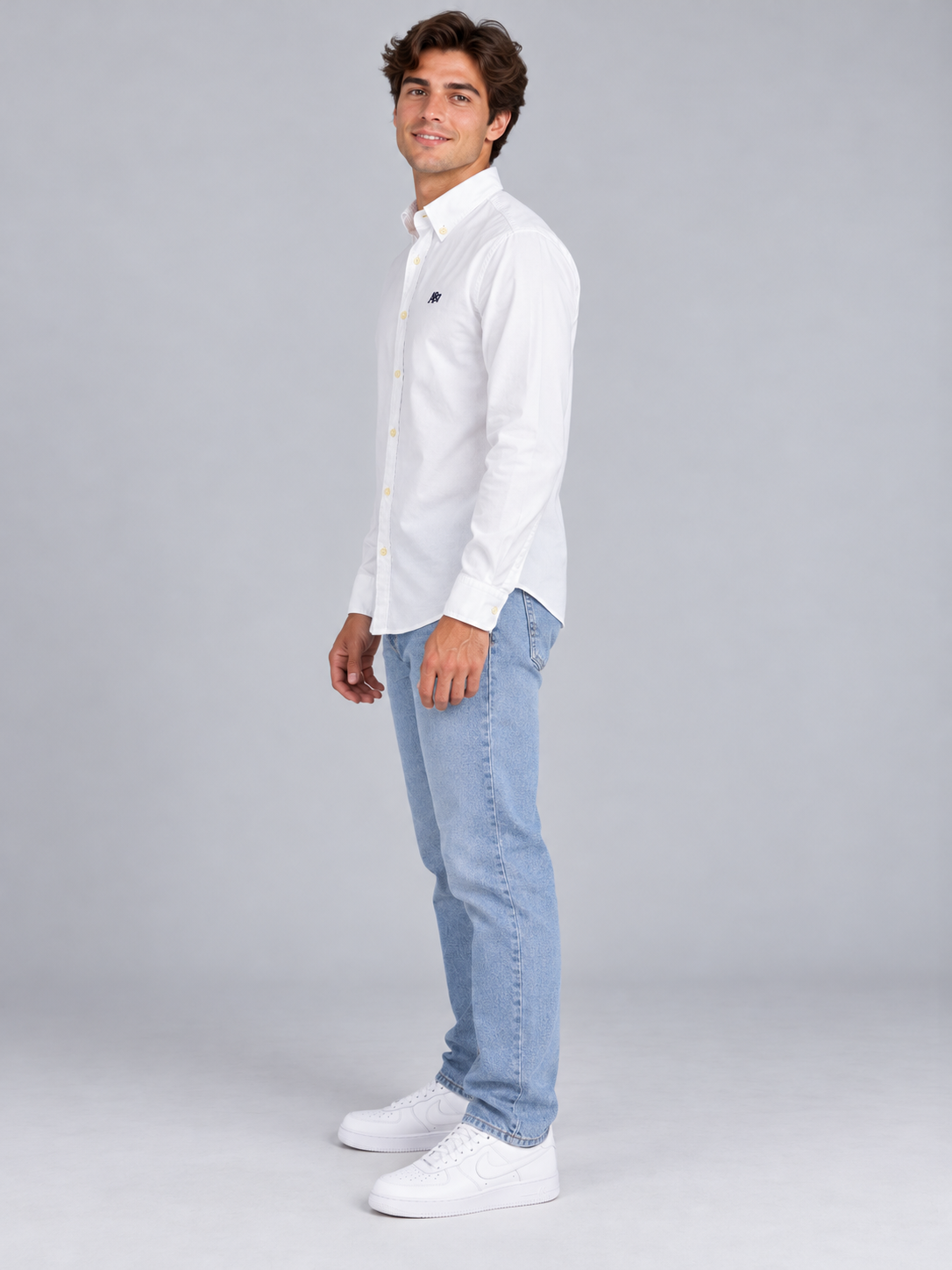 Camisa Para Hombre Aero Guys Ls Woven Shirts Birch 9961