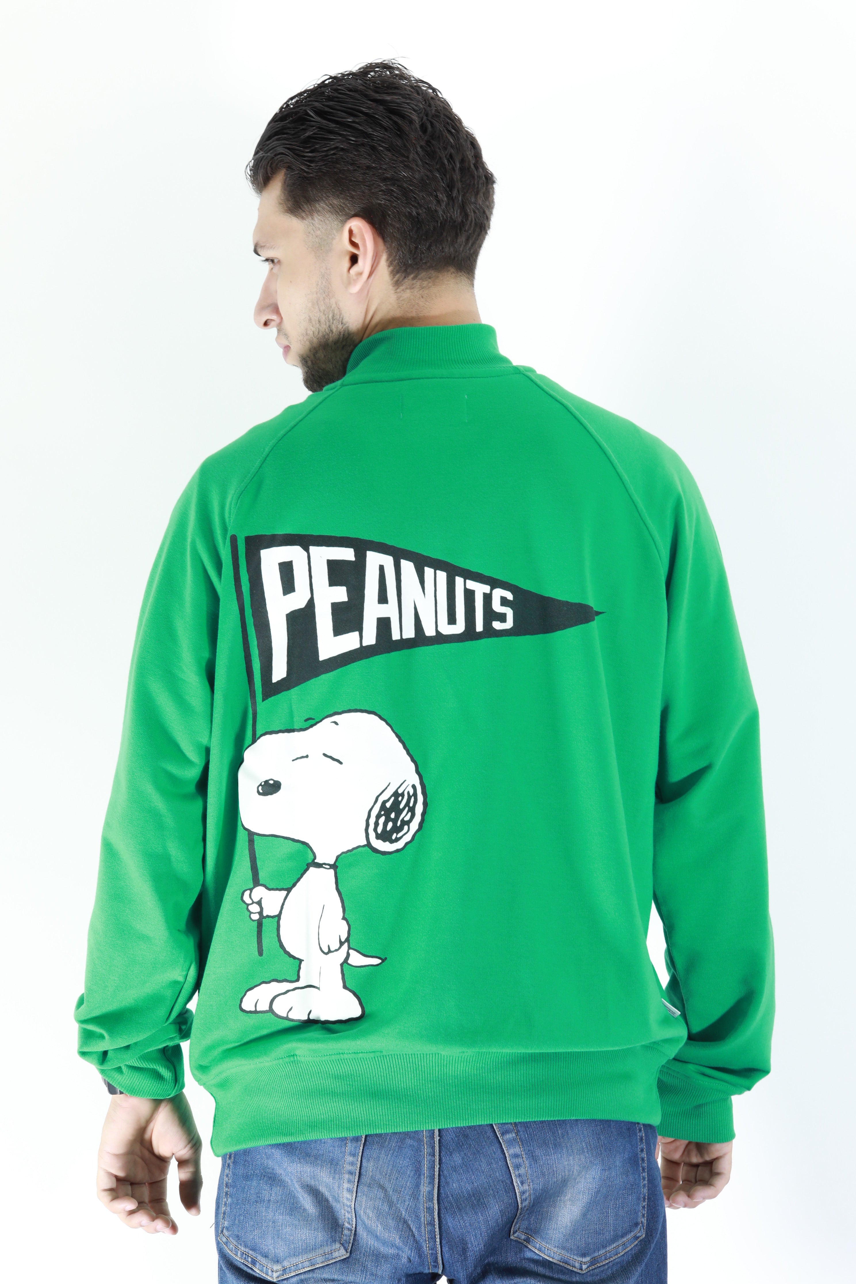 Buzo Para Hombre Snoopy Aero Guys Fleece Other Cosmic Green Peanuts016