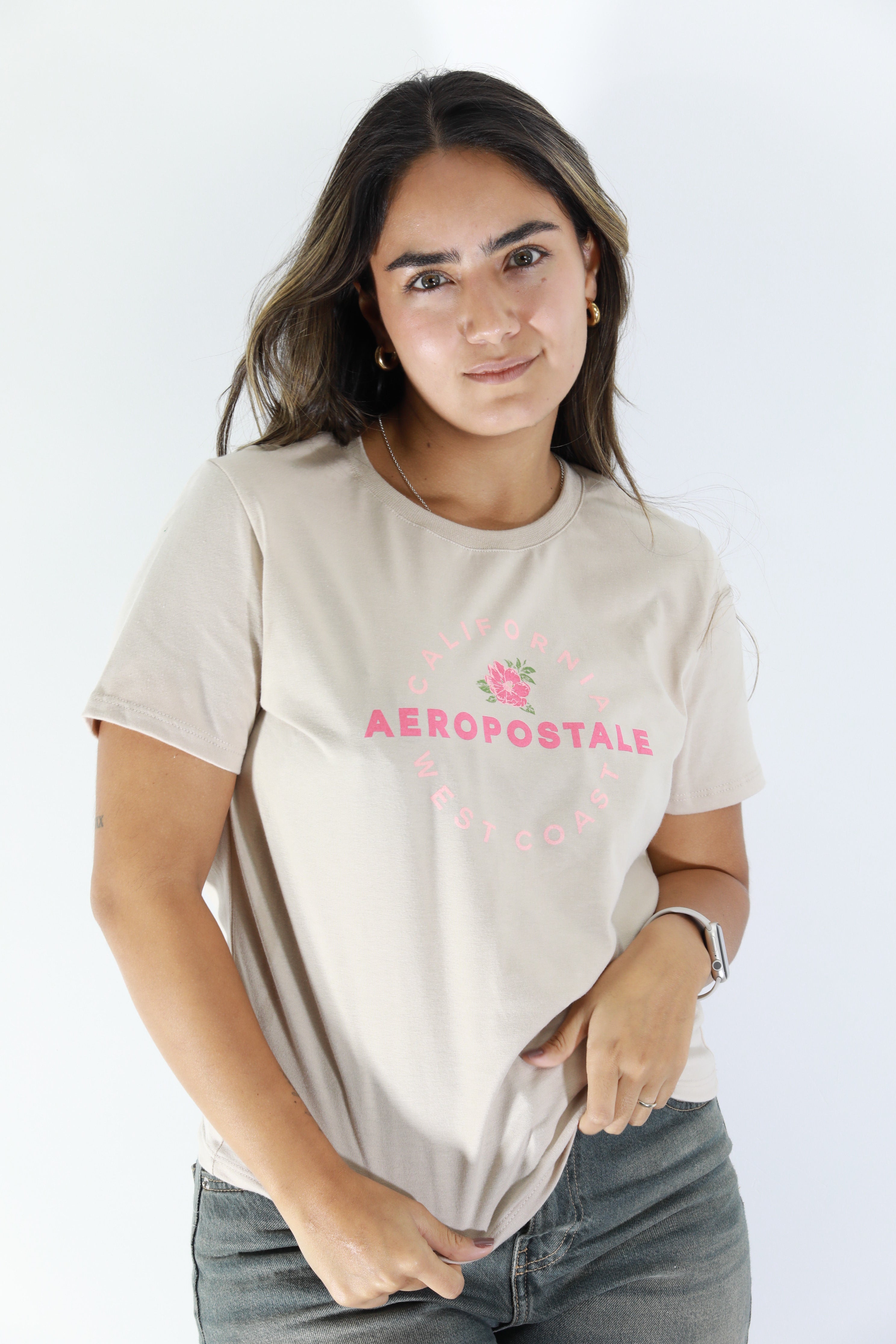 Camiseta Para Mujer Aero Graphic Level 1 Cuban Sand 5842