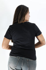 Camiseta Básica Para Mujer Aero Girls Solid Ss Dark Black 4208