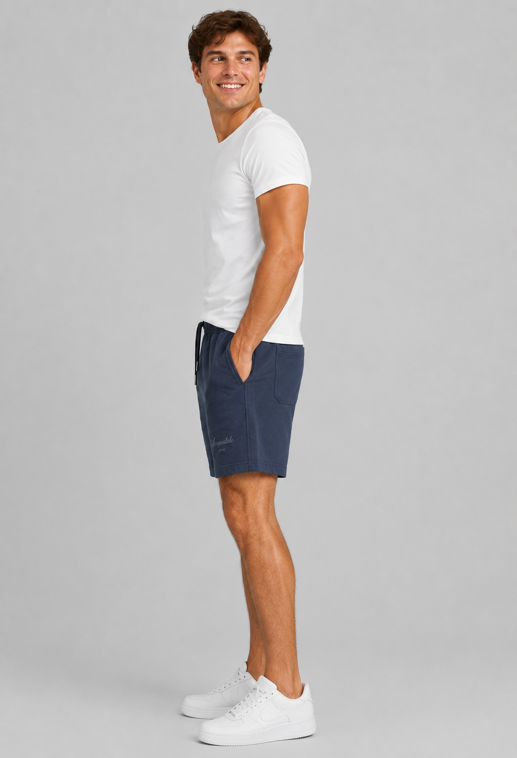 Bermuda Para Hombre Aero Guys Fleece Shorts Cadet Navy 4702