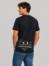 Camiseta para Hombre Peanuts Guys Fashion Graphics Dark Black PEANUTS346