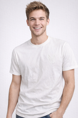 Camiseta Para Hombre Aero BC SS Knits Egret 4000