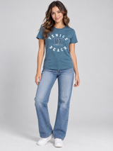 Camiseta Para Mujer Aero Graphic Level 2 Teal Green 7011
