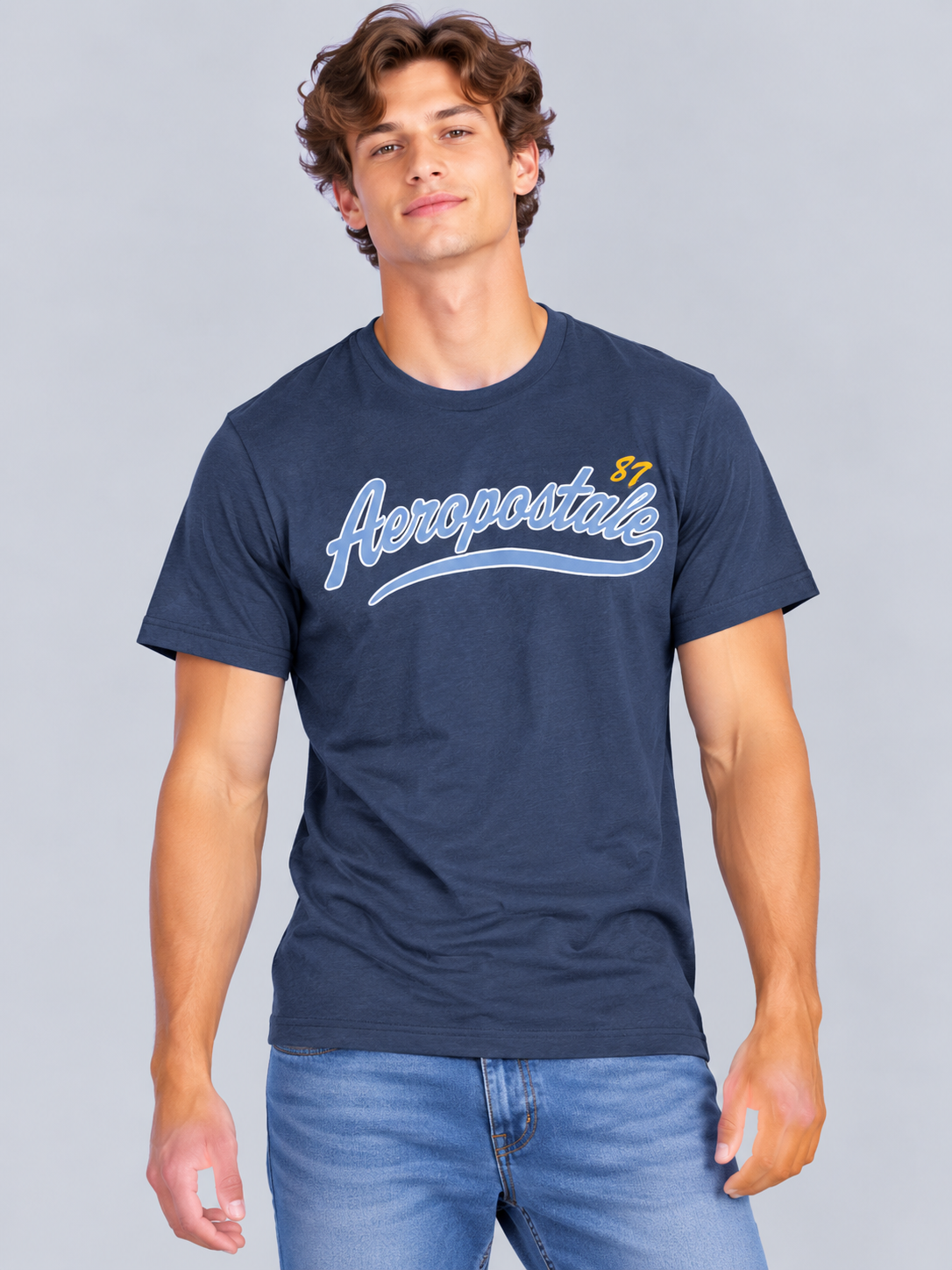 Camiseta Para Hombre Aero Level 1 Graphic Teescadet Navy 9180