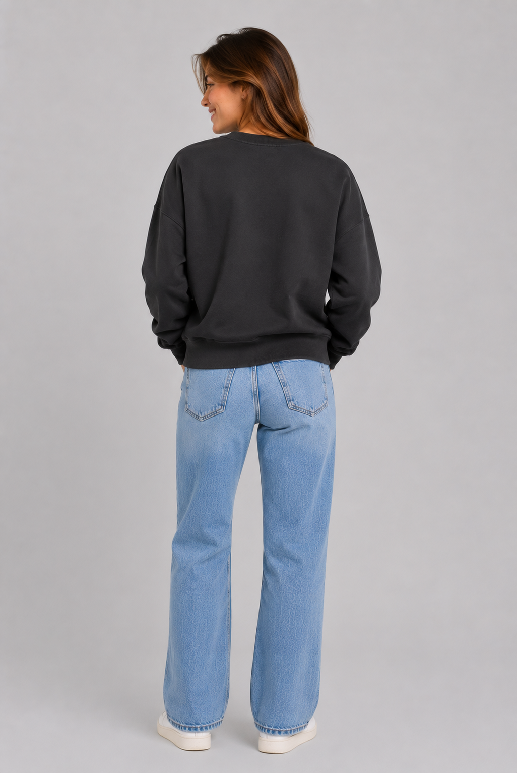 Buzo Para Mujer Aero Girls Fleece Crew Dark Black 2383