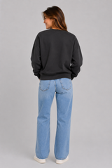 Buzo Para Mujer Aero Girls Fleece Crew Dark Black 2383