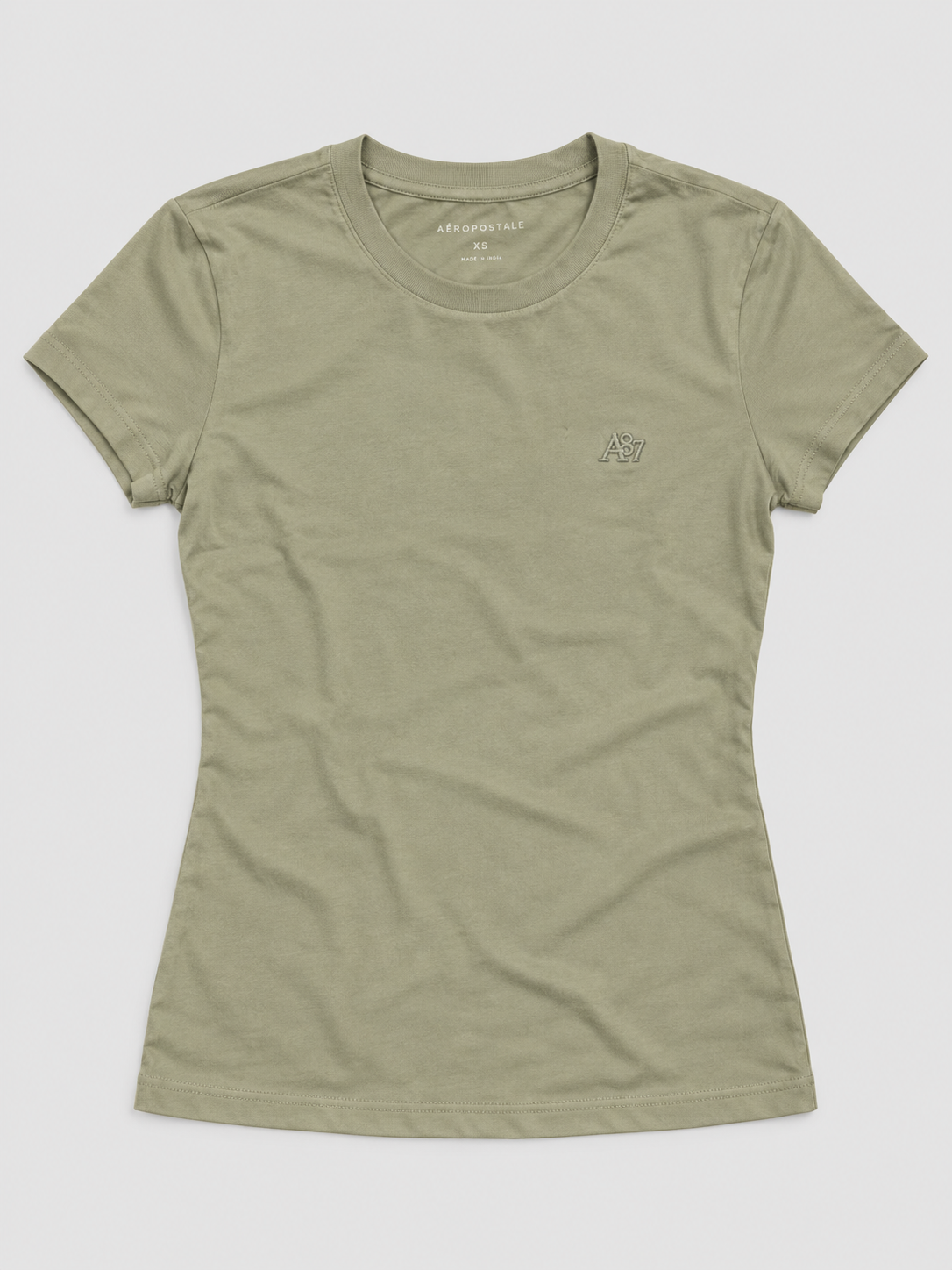 Camiseta Basica Para Mujer  Aero Grils Solid Ss Surf Spray 4204