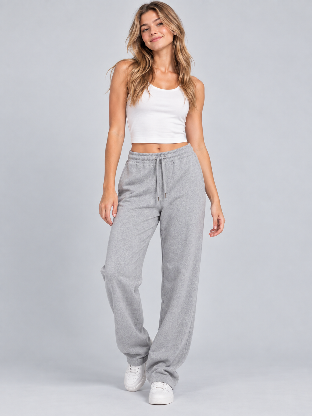 Pantalon para Mujer Aero Grirls Knit Pants Light Heather Grey 3772