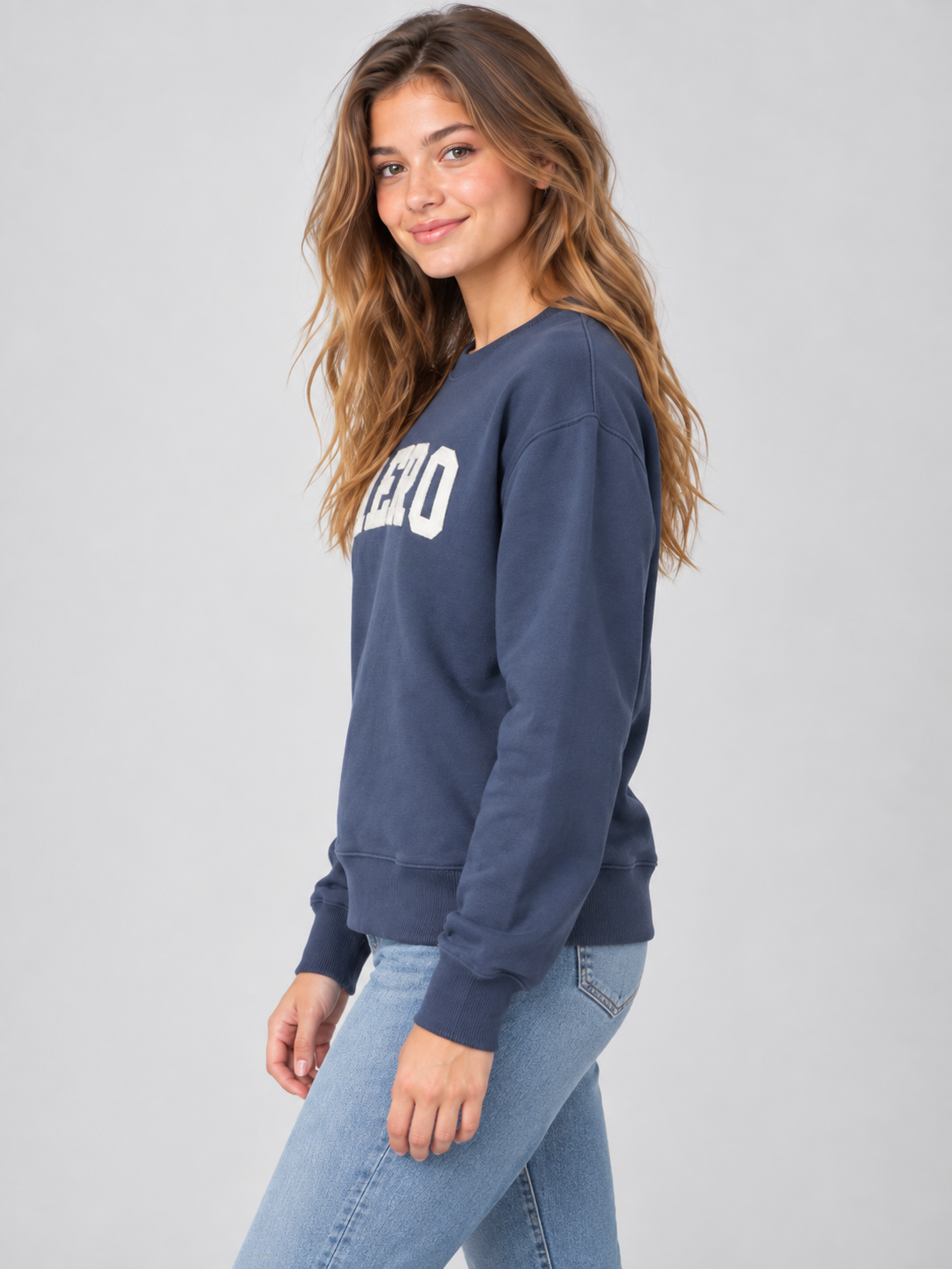 Buzo Para Mujer Aero Girls Fleece Crew Cadet Navy 4176