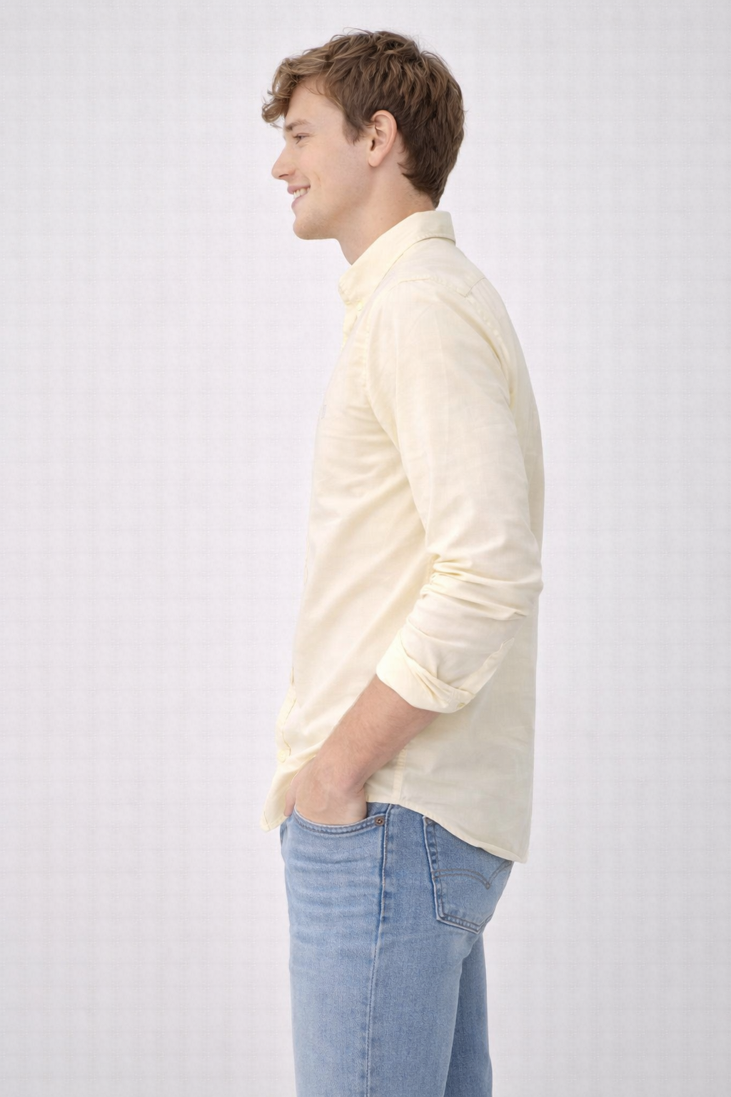 Camisa Para Hombre Aero Guys LS Woven SHirts Tofu 1546