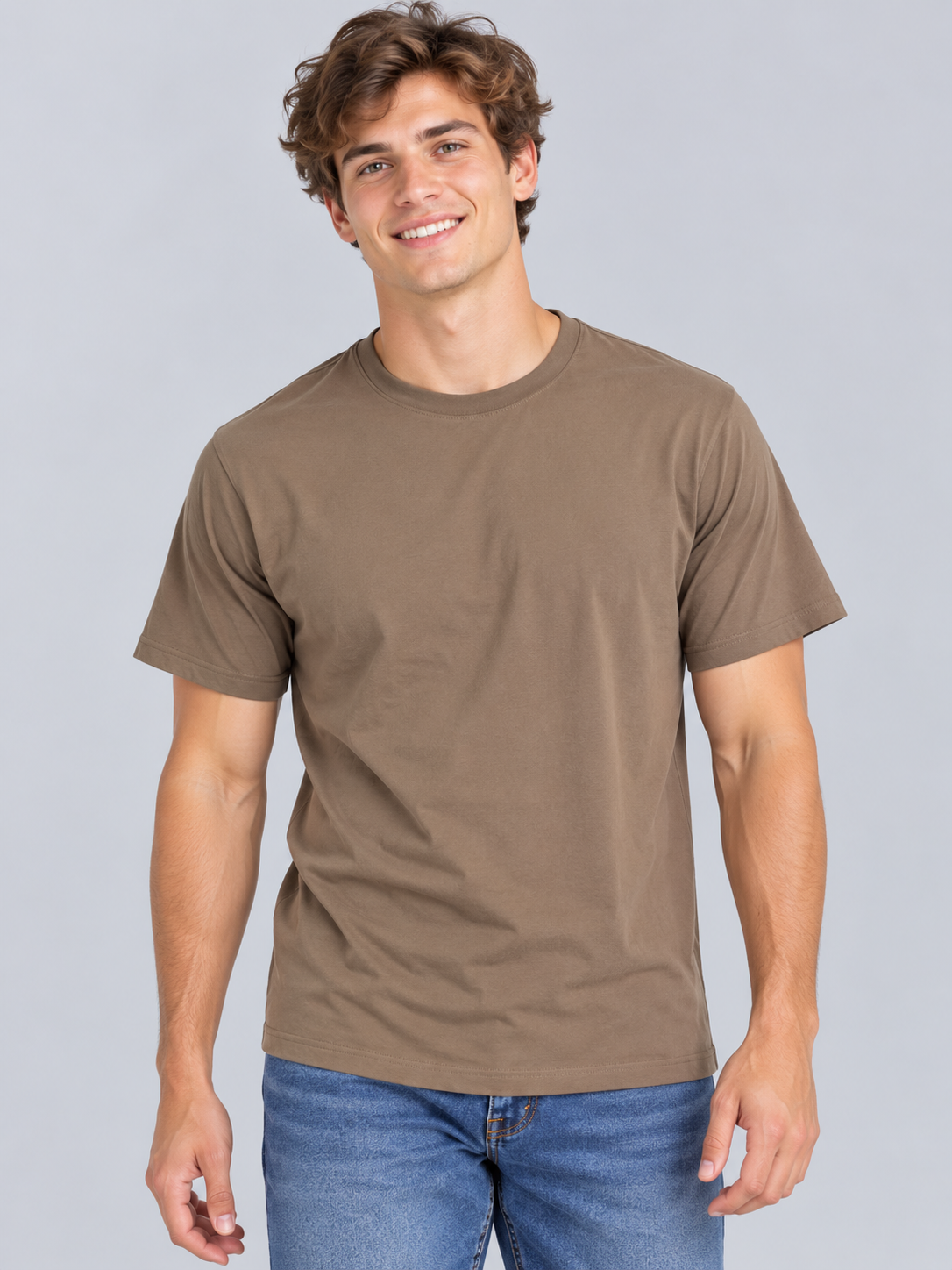 Camiseta Básica Para Hombre Aero Bc Ss Knits Hot Chocolate 5961