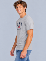 Camiseta Para Hombre Aero Aero Level 2 Graphic Tees Light Heather Grey 6145
