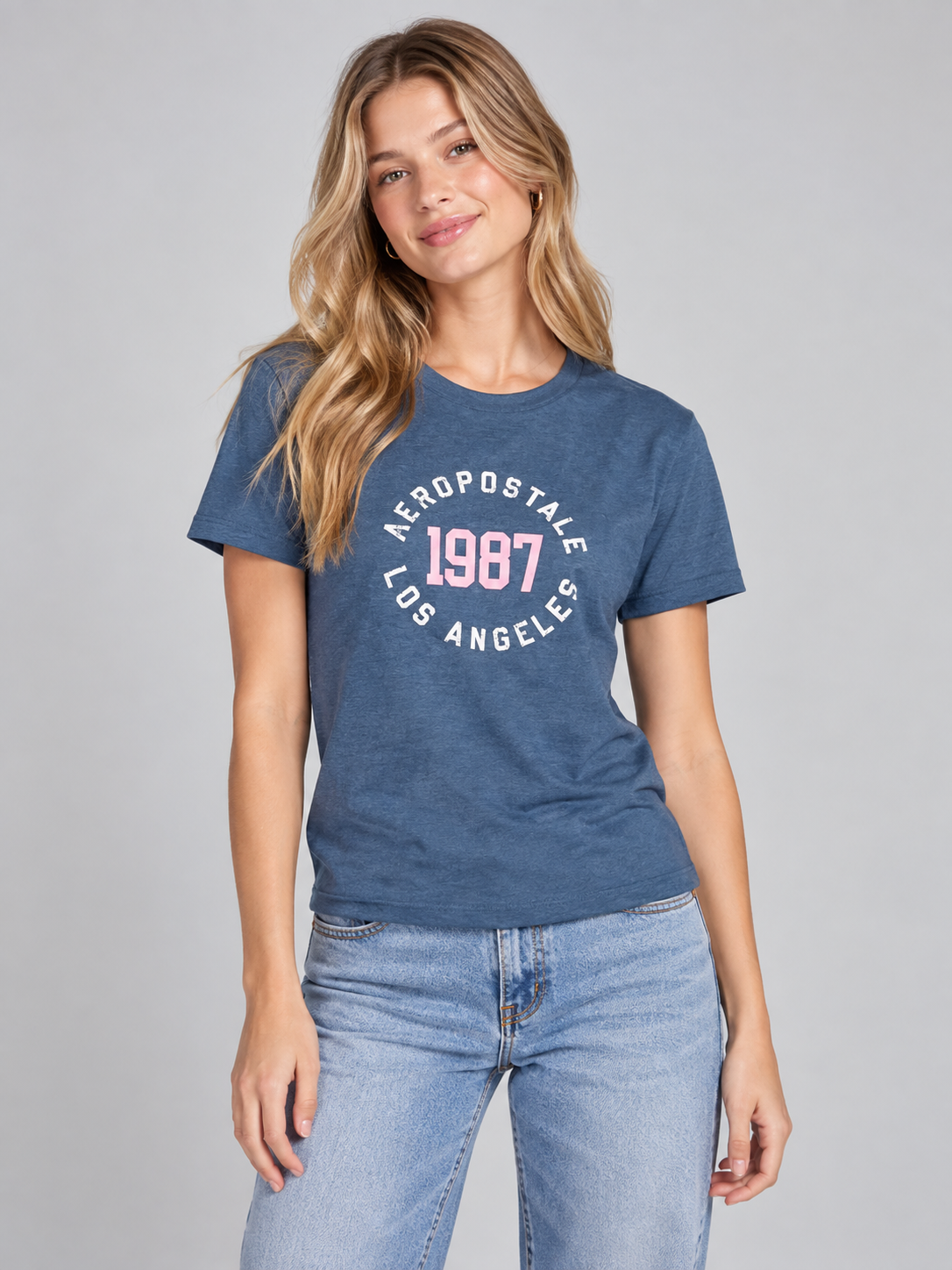 Camiseta Para Mujer Aero Graphic Level 1 Celestial 7129