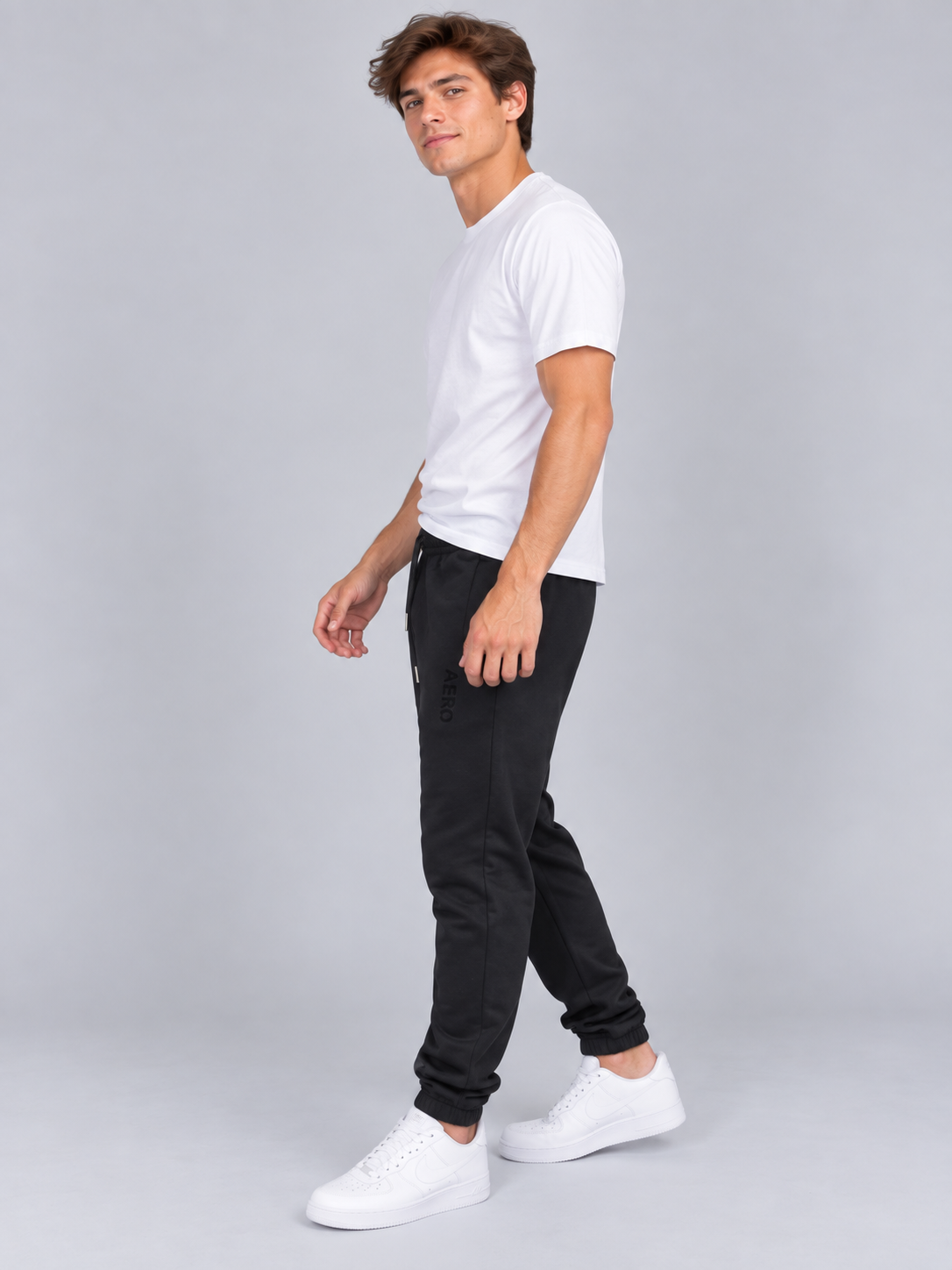 Jogger Para Hombre Aero Guys Fleece Pants Dark Black 1720