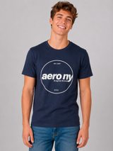 Camiseta Para Hombre Aero Level 1 Graphic Tees Cadet Navy 2168