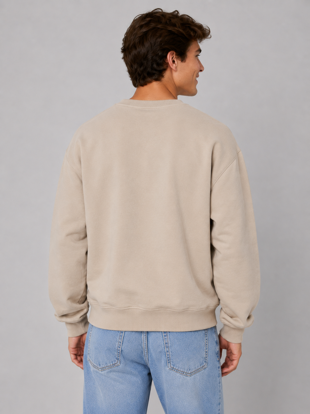 Buzo Para Hombre Aero Guys Popover Crew Neck Egret 1744