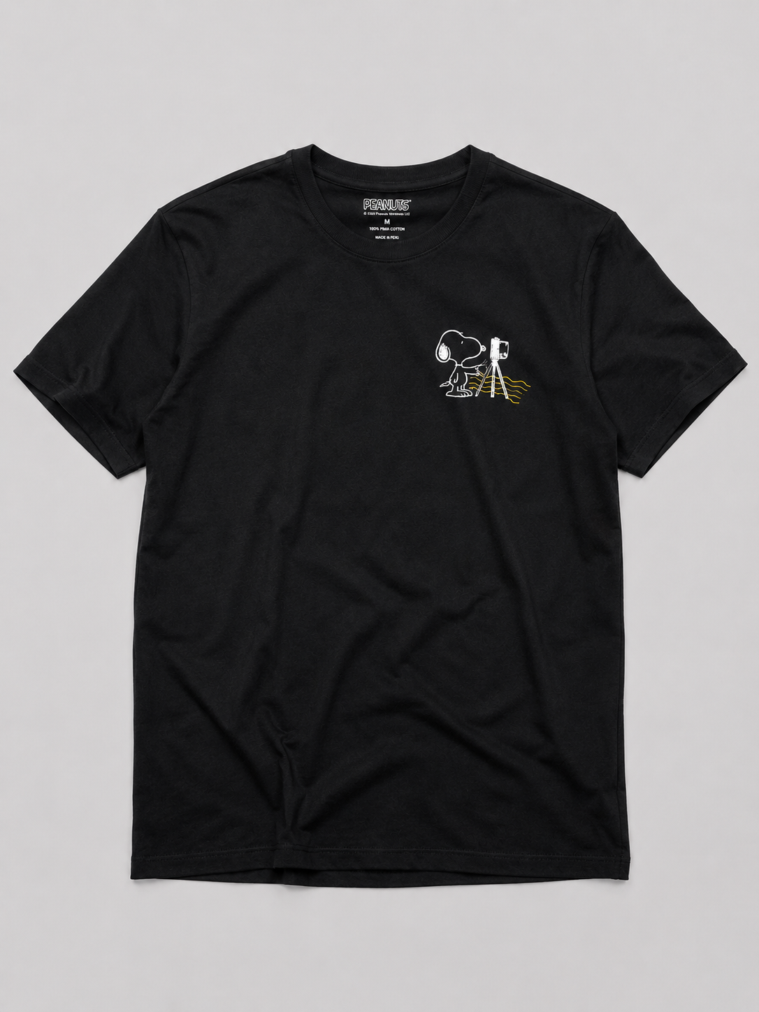 Camiseta para Hombre Peanuts Guys Fashion Graphics Dark Black PEANUTS346