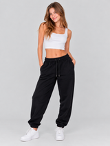 Jogger Para Mujer Aero Girls Knit Pants Dark Black 9448