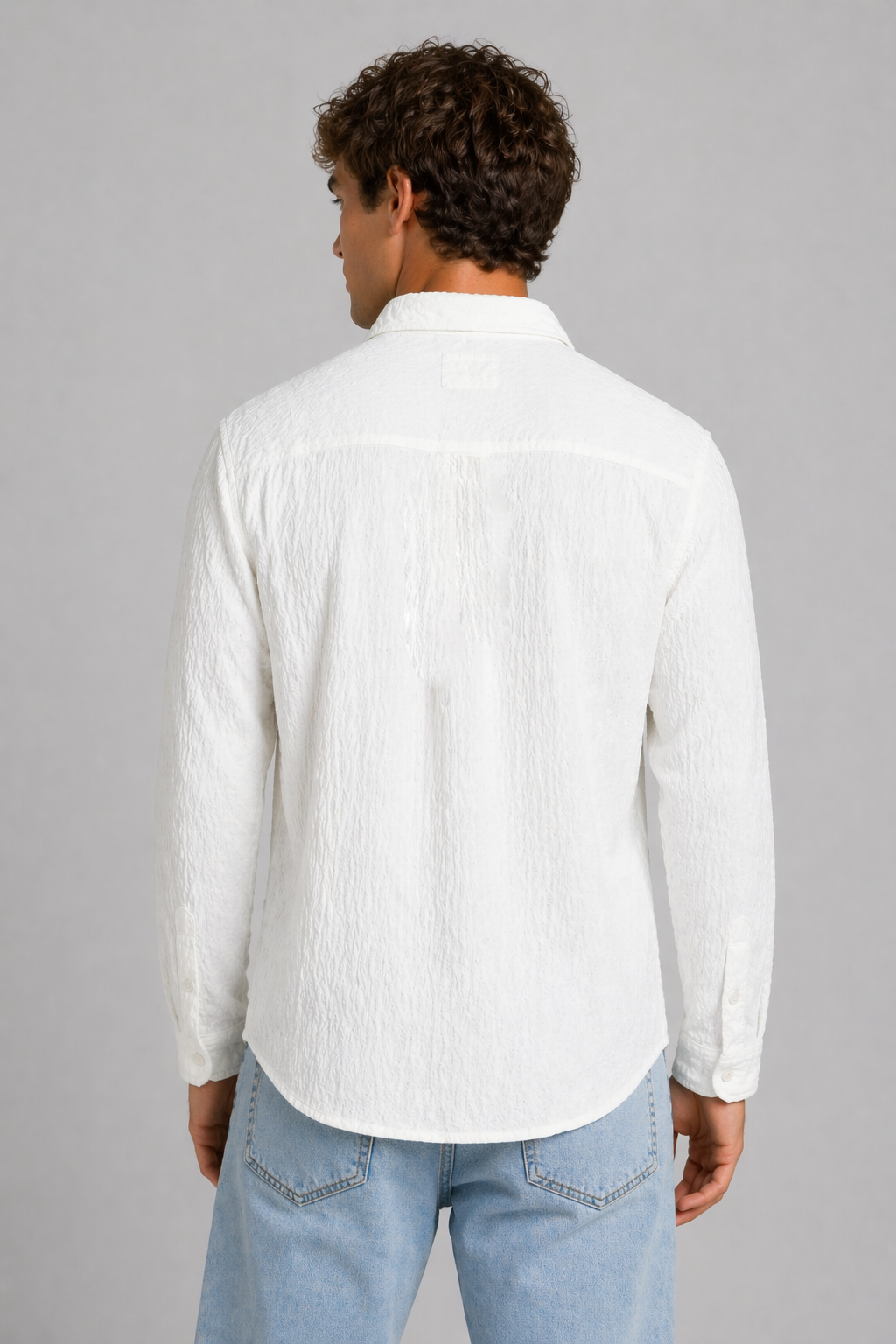 Camisa Para Hombre Aero Guys LS Woven Shirts Bleach 2268