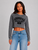 Buzo Para Mujer Aero Girls Fleece Crew Smoked Pearl 3470