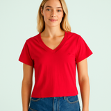 Camiseta Para Mujer Aero Girls Solid SS True Red 6505