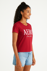 Camiseta Para Mujer Aero Graphic Level 1 Earth Red 7010