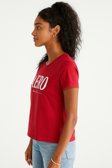 Camiseta Para Mujer Aero Graphic Level 1 Earth Red 7010