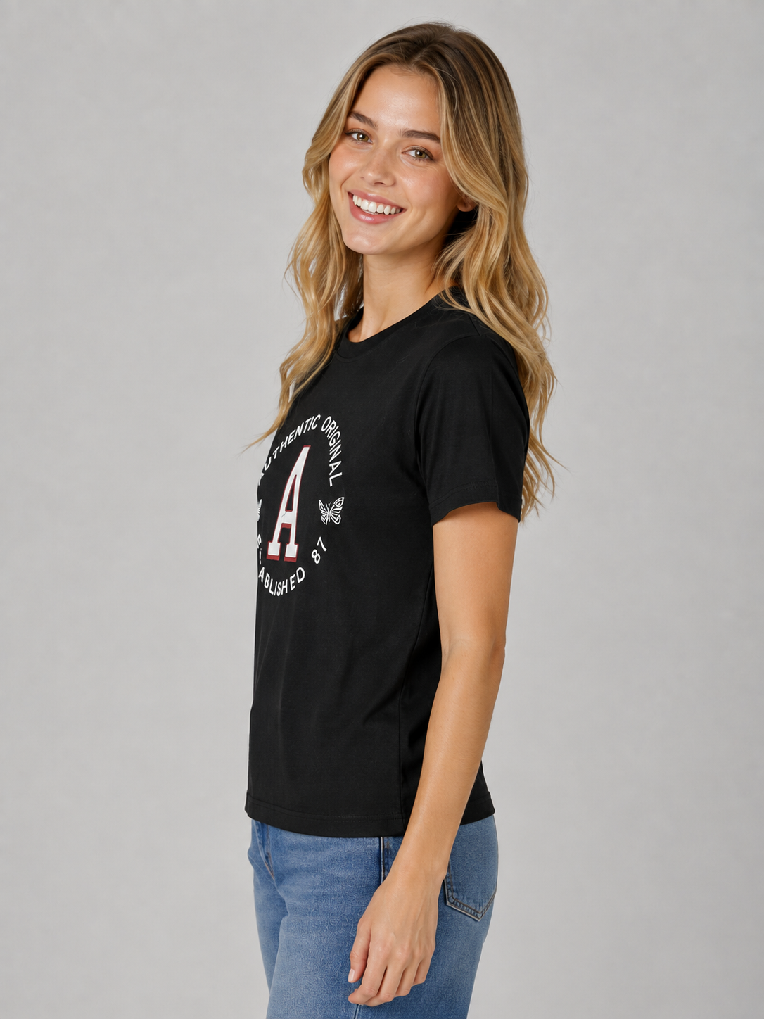 Camiseta Para Mujer Aero Graphic Level 2 Dark Black 7150