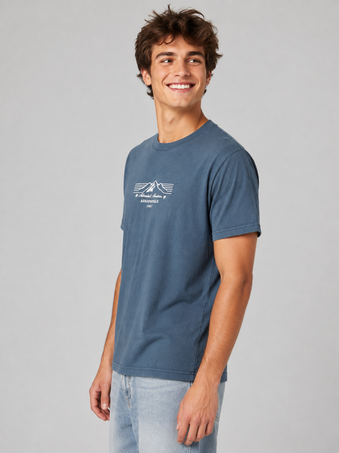 Camiseta Para Hombre Aero Level 2 Graphic Tees Celestial 6182