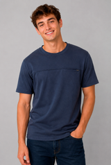 Camiseta Para Hombre Aero BC SS Knits Cadet Navy Relax 2249