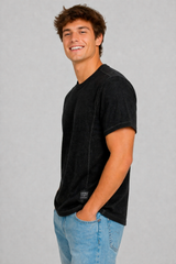 Camiseta Para Hombre Aero BC SS Knits Dark Black 2247