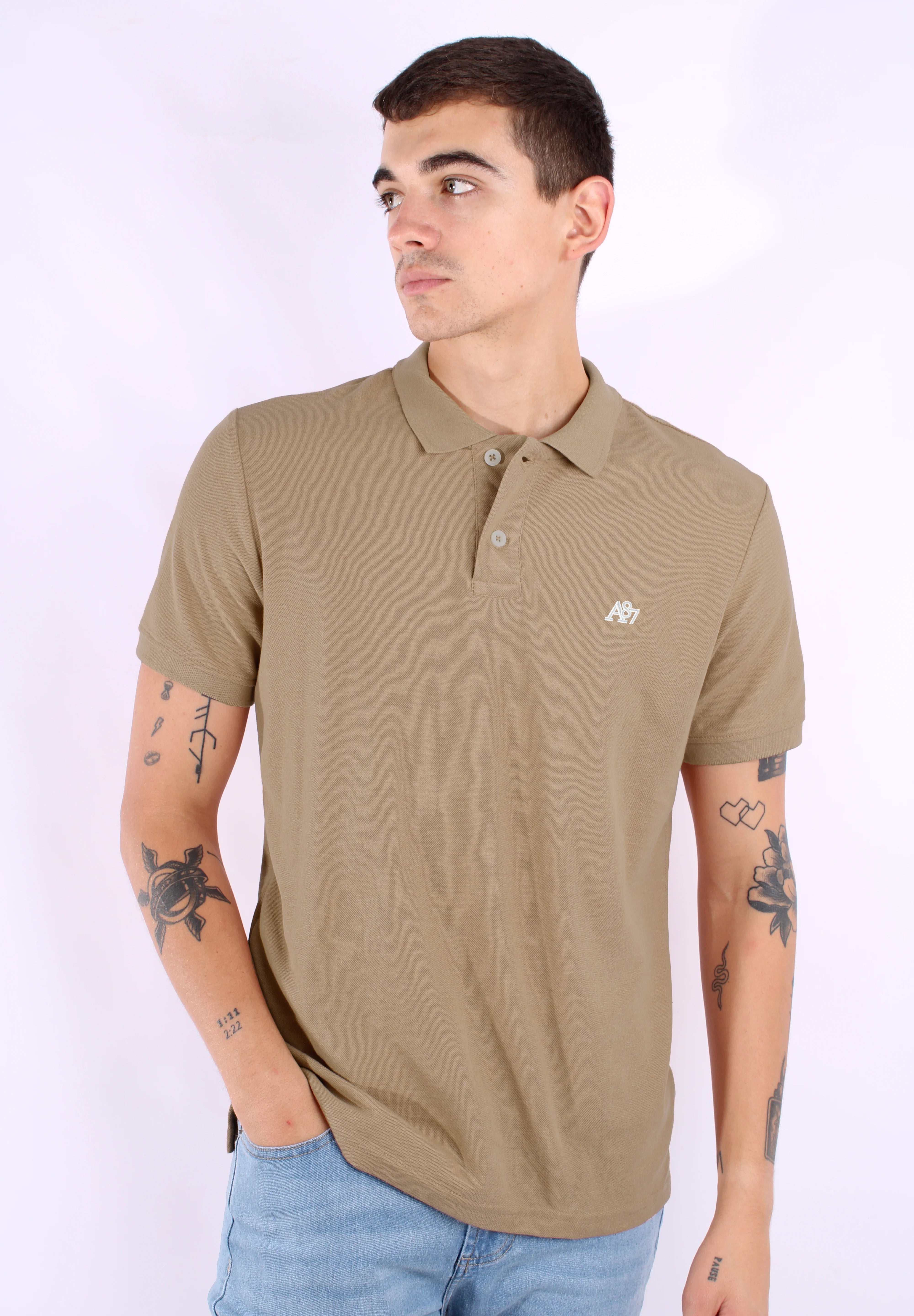 Camiseta Polo Para Hombre Aero Guys SS Solid Polo Chanterelle 7907