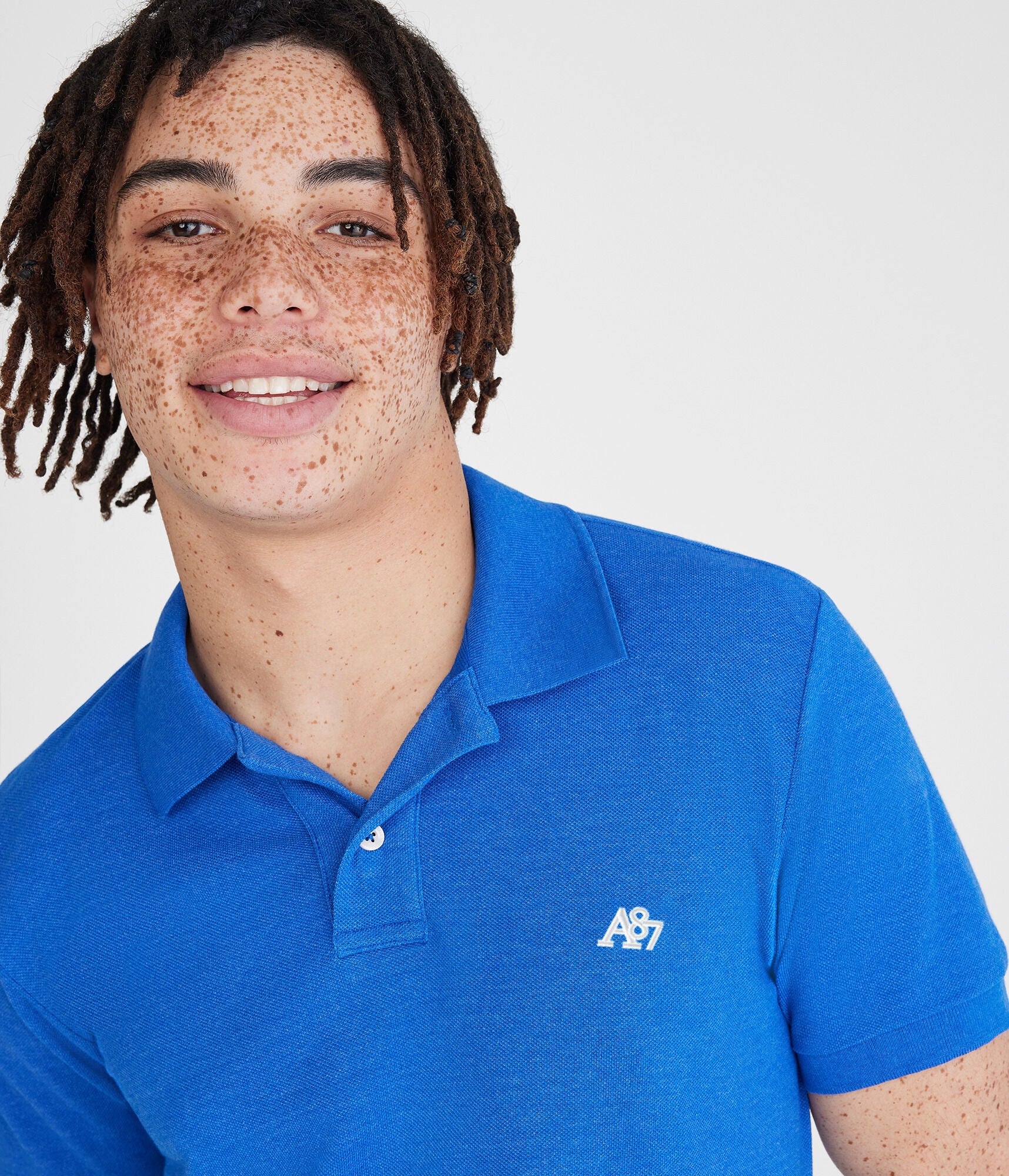 Camiseta Polo Para Hombre Aero Guys SS Solid Polo French Blue 7907